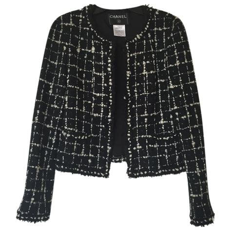 chanel clothes women online black blazer|chanel tweed jacket women's.